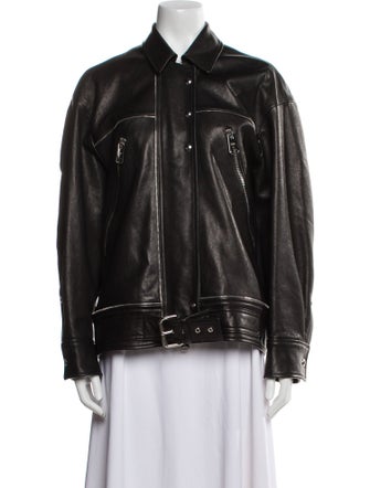 Khaite Leather Biker Jacket