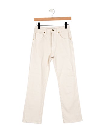 Khaite High-Rise Straight Leg Jeans
