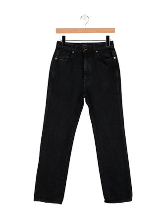 Khaite High-Rise Straight Leg Jeans