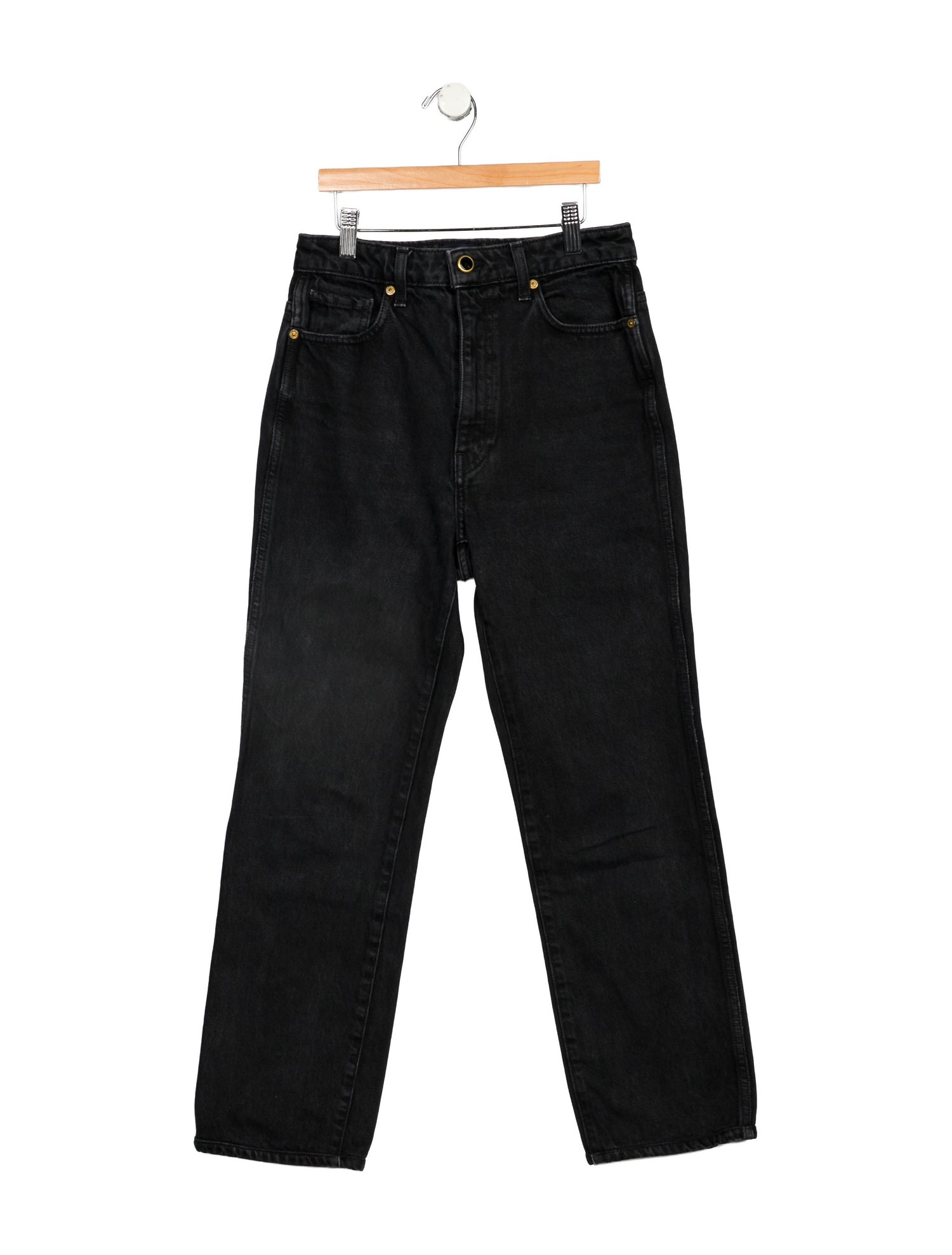Khaite High-Rise Straight Leg Jeans