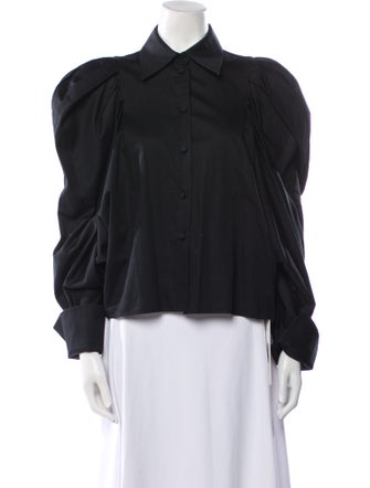 Khaite Long Sleeve Button-Up Top