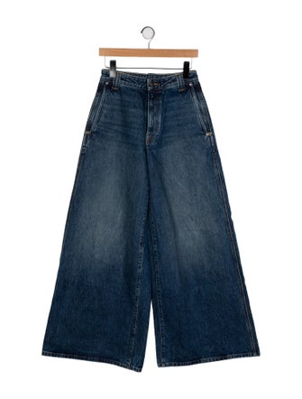 Khaite High-Rise Wide Leg Jeans