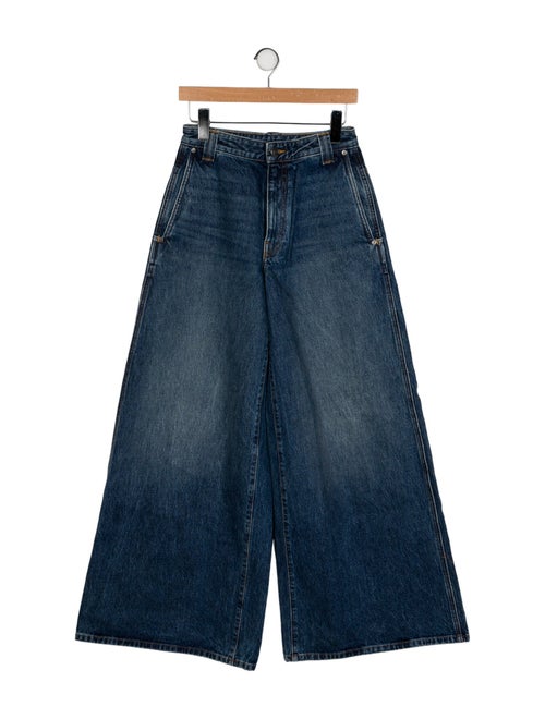 Khaite High-Rise Wide Leg Jeans