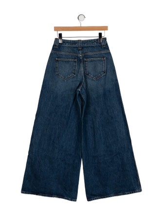 Khaite High-Rise Wide Leg Jeans