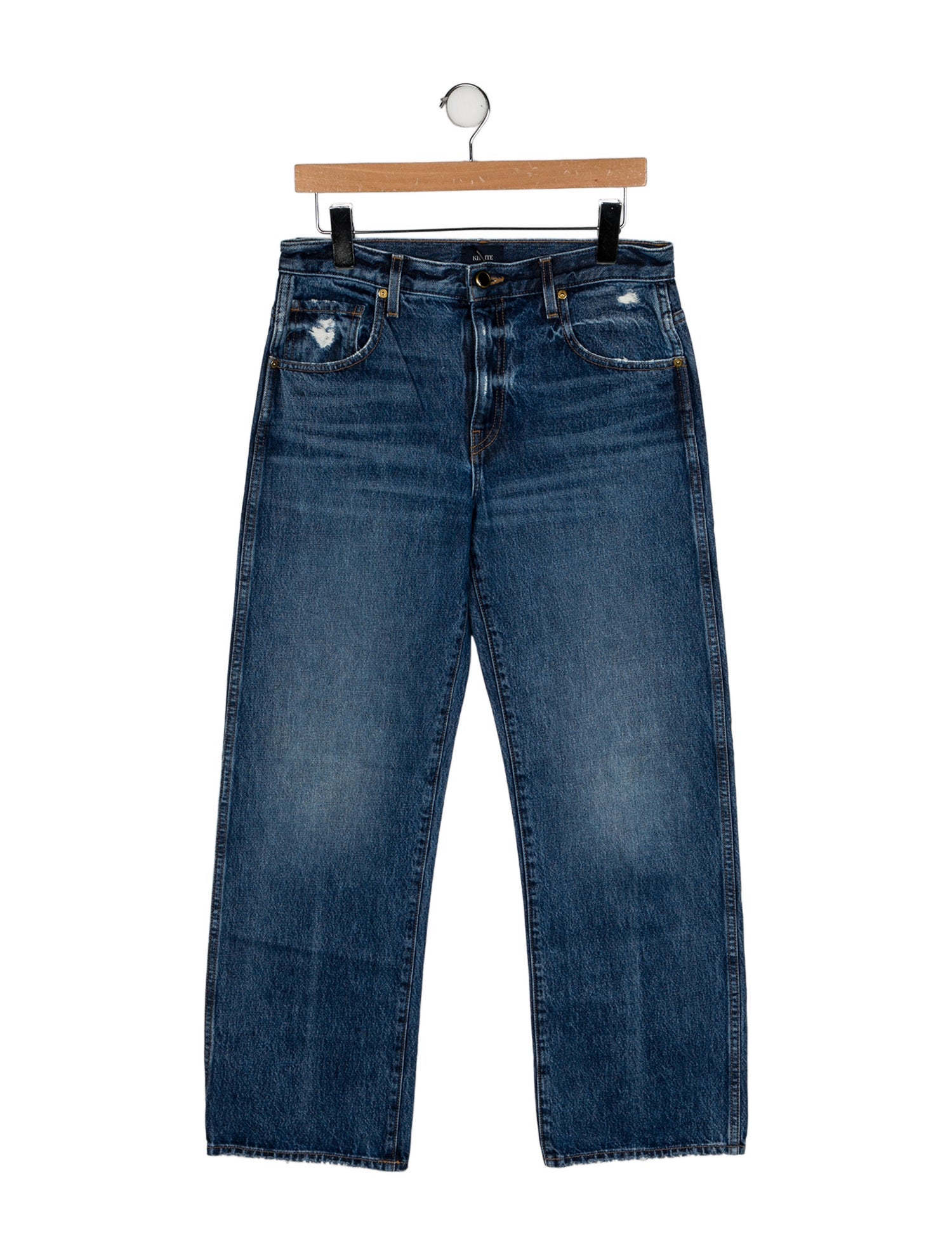 Khaite Mid-Rise Wide Leg Jeans