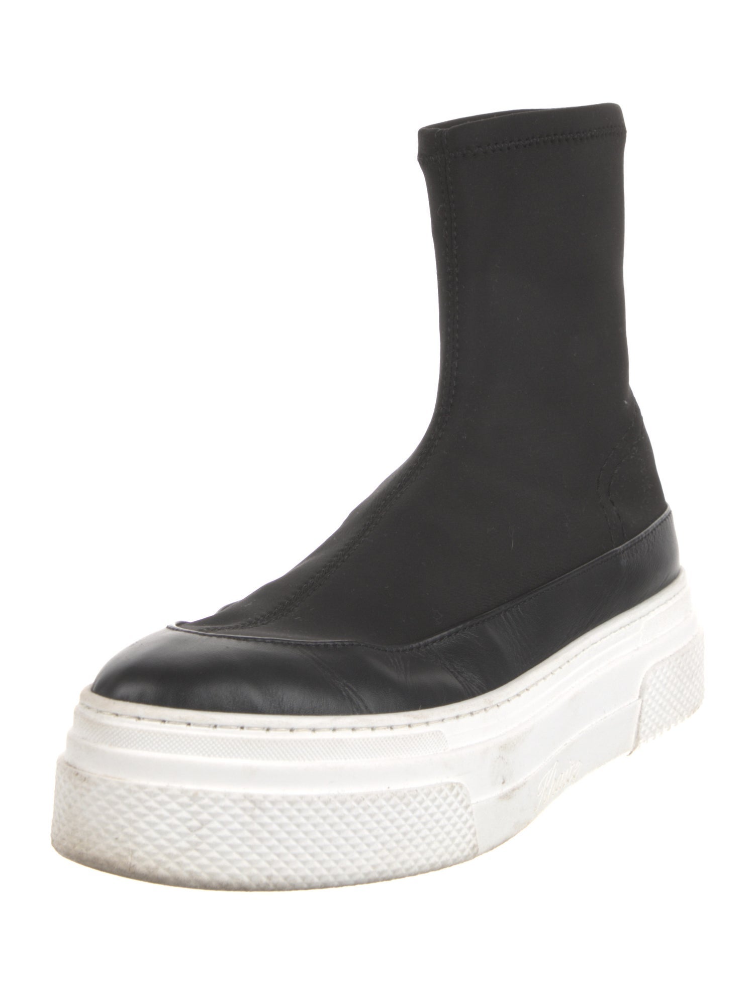 Khaite Neoprene Leather Trim Embellishment Sneakers