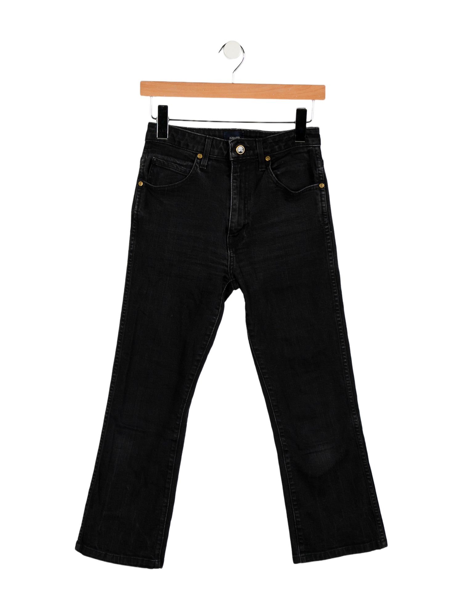 Khaite High-Rise Straight Leg Jeans