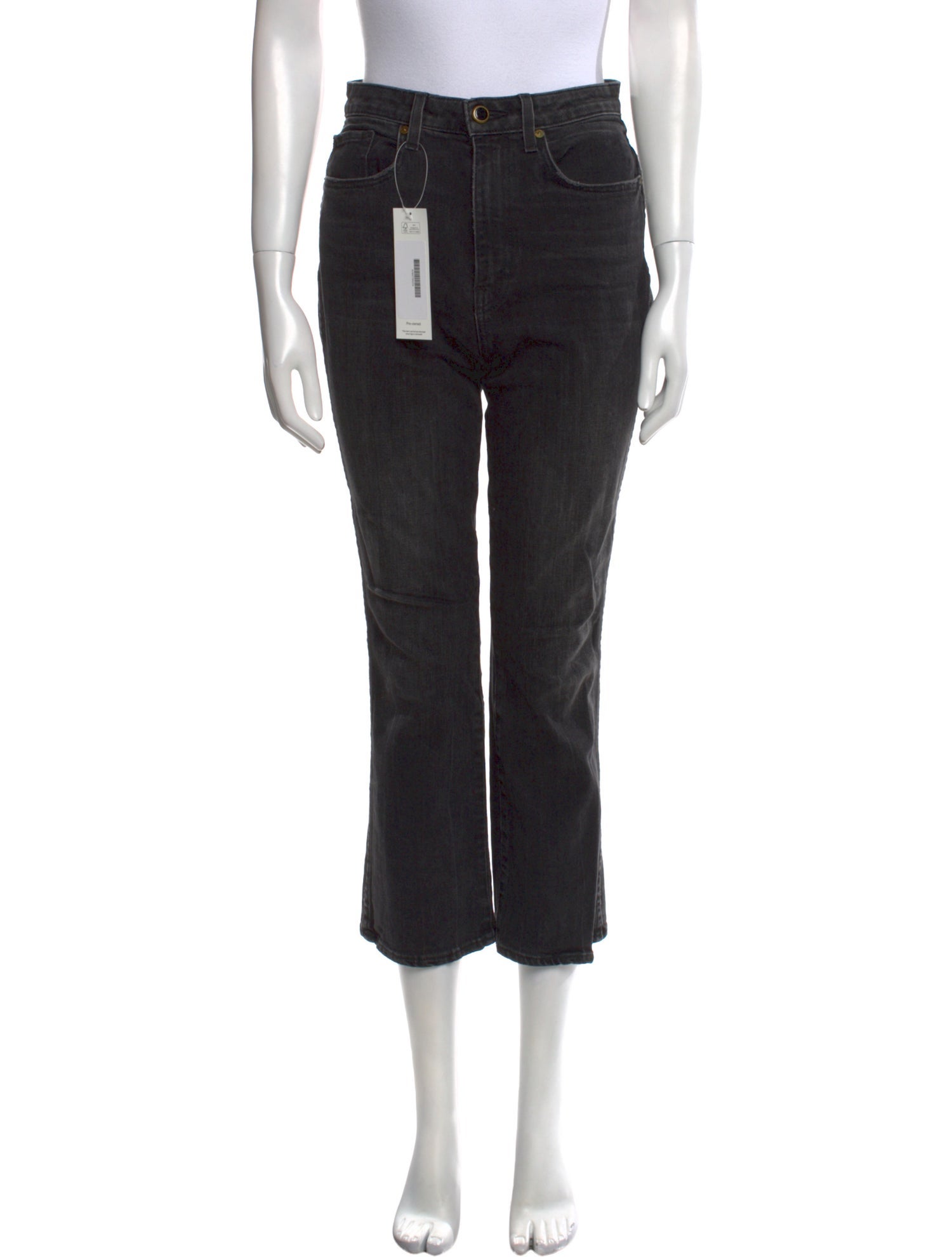 Khaite Mid-Rise Straight Leg Jeans