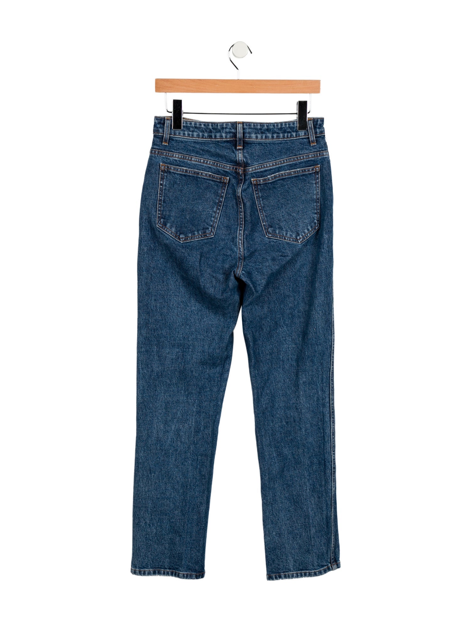 Khaite High-Rise Straight Leg Jeans