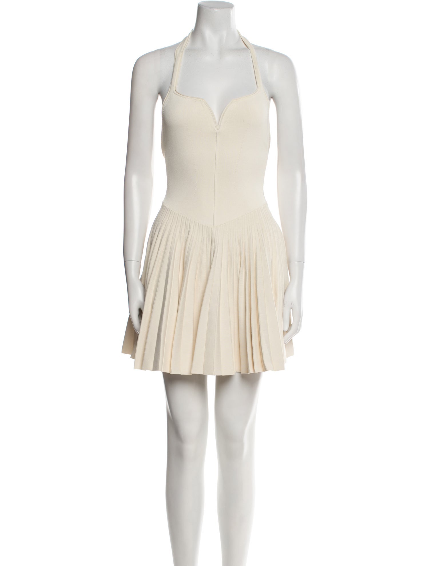 Khaite Square Neckline Mini Dress