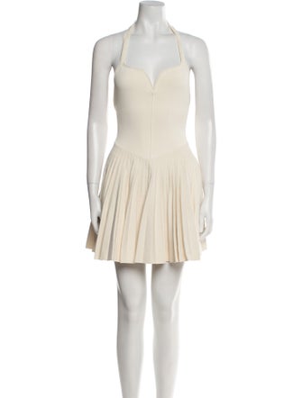 Khaite Square Neckline Mini Dress