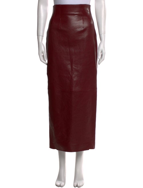 Khaite Lambskin Midi Length Skirt