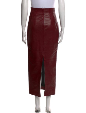 Khaite Lambskin Midi Length Skirt