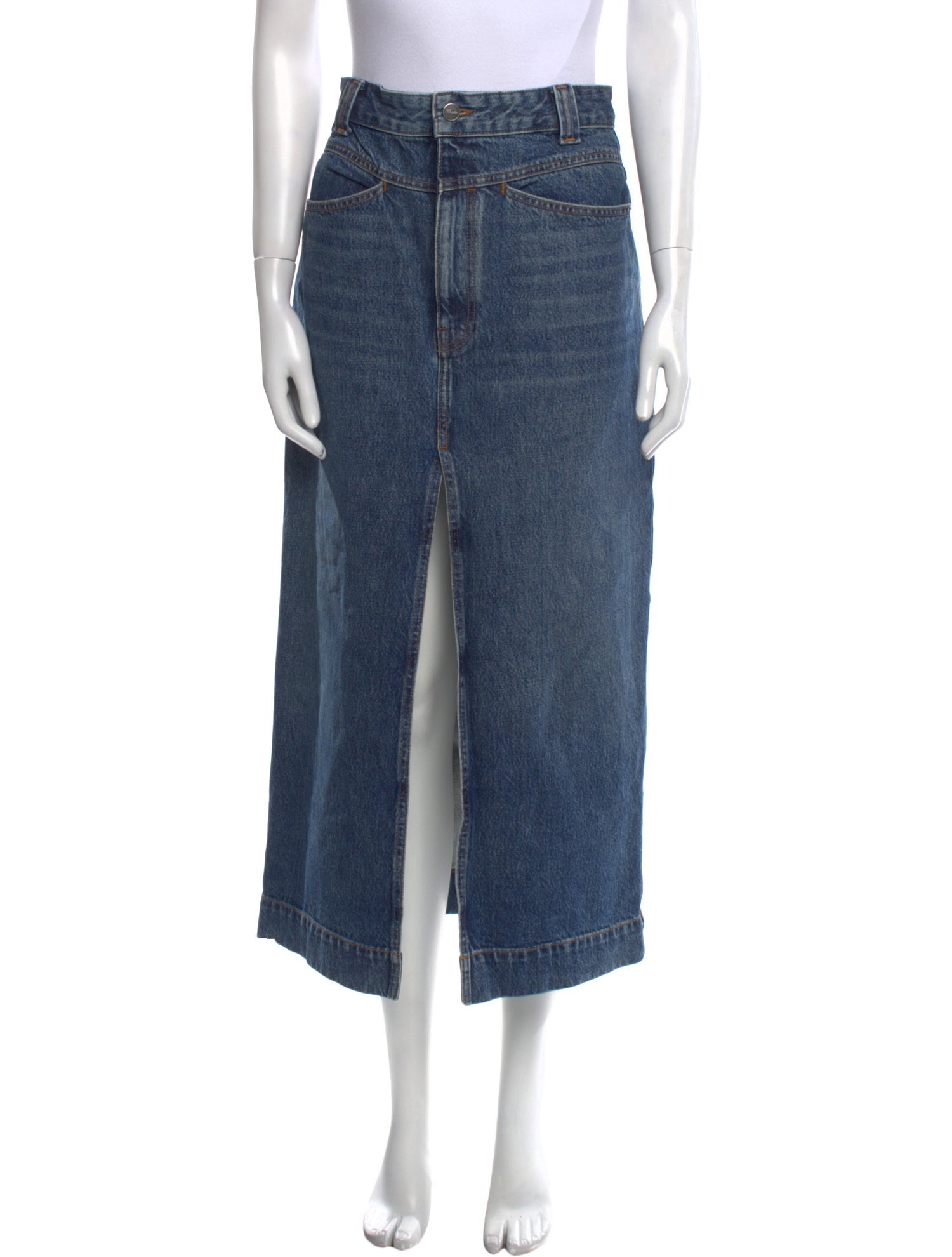 Khaite Cutout Accent Midi Length Skirt