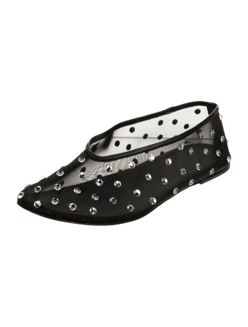 Khaite Mesh Crystal Embellishments Ballet Flats