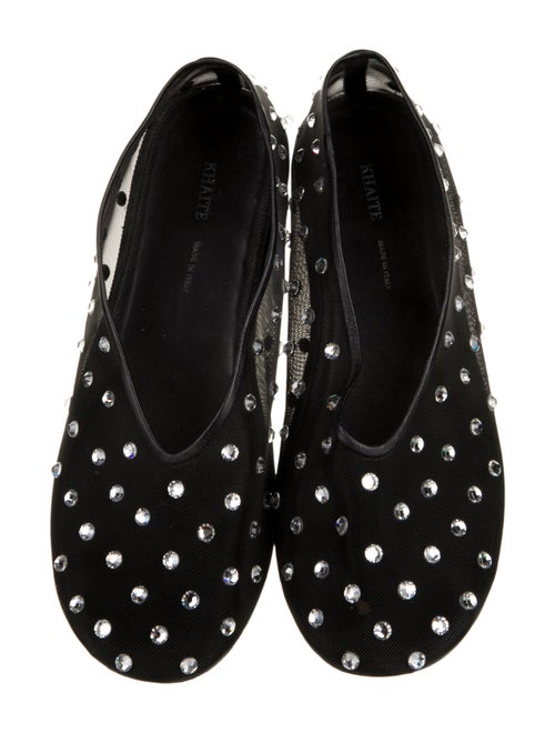 Khaite Mesh Crystal Embellishments Ballet Flats