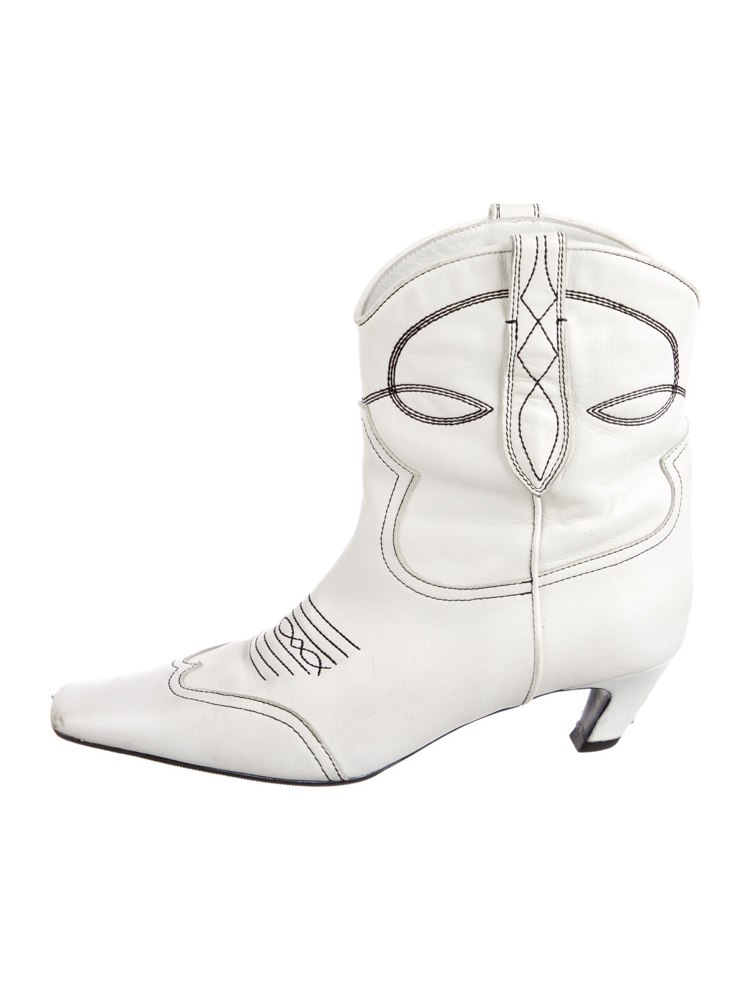 Khaite Leather Printed Boots