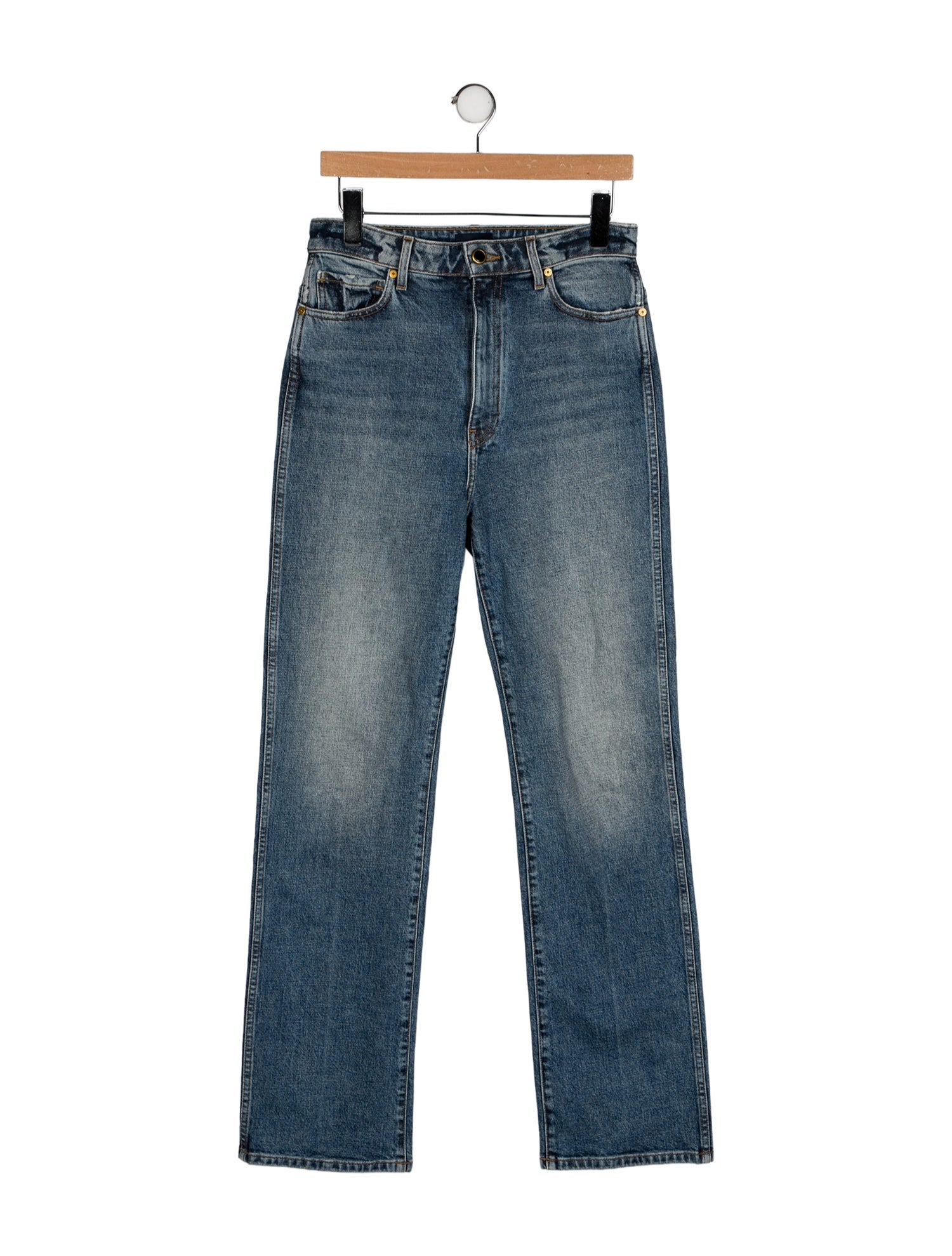 Khaite High-Rise Wide Leg Jeans
