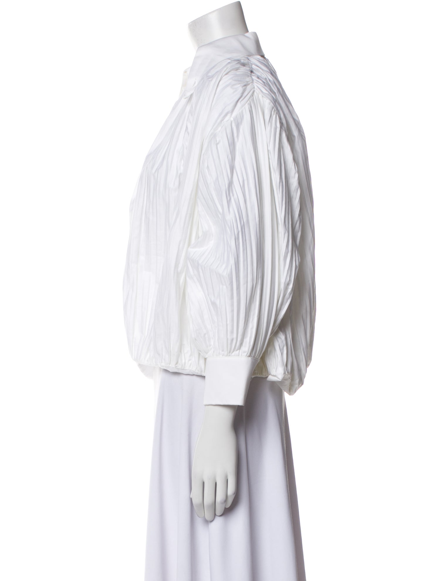 Khaite V-Neck Three-Quarter Sleeve Blouse w/ Tags