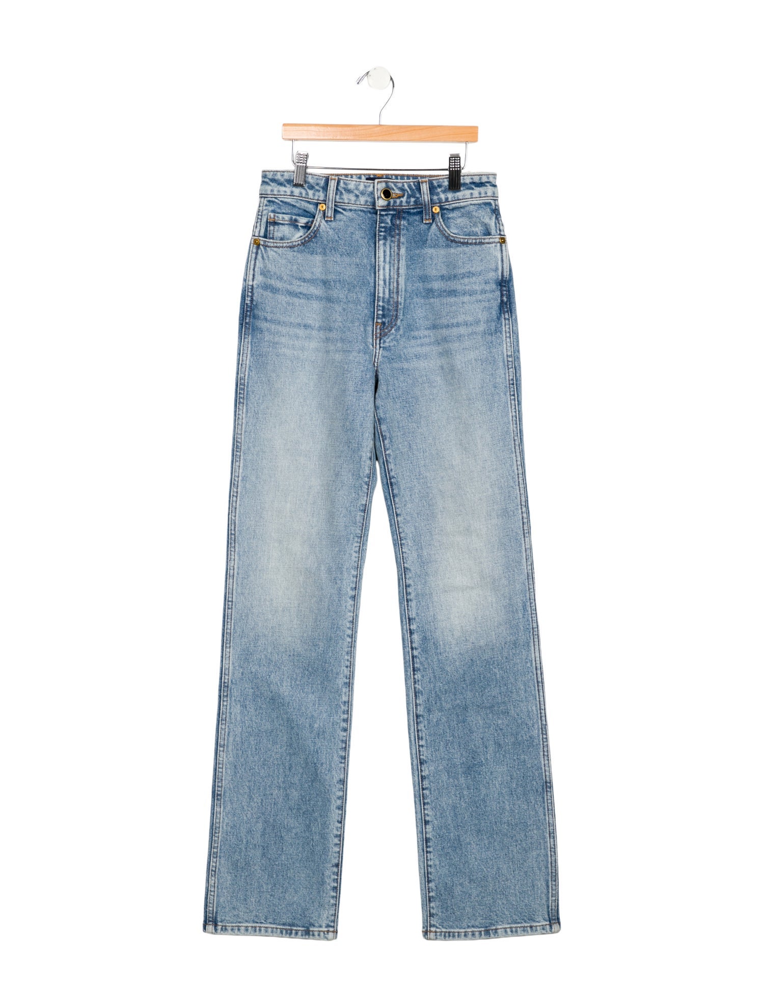 Khaite Mid-Rise Straight Leg Jeans w/ Tags