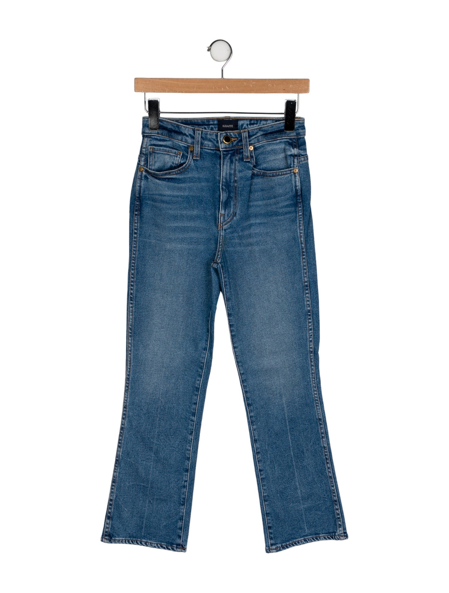 Khaite Mid-Rise Straight Leg Jeans