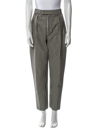 Khaite Plaid Print Straight Leg Pants