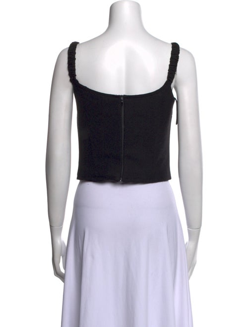 Khaite Virgin Wool Square Neckline Crop Top