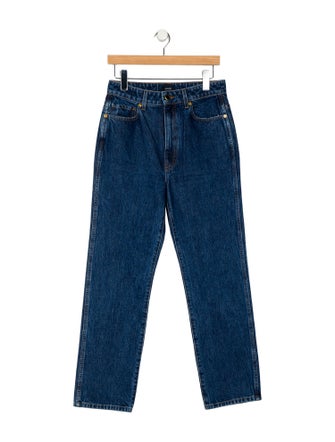 Khaite High-Rise Straight Leg Jeans