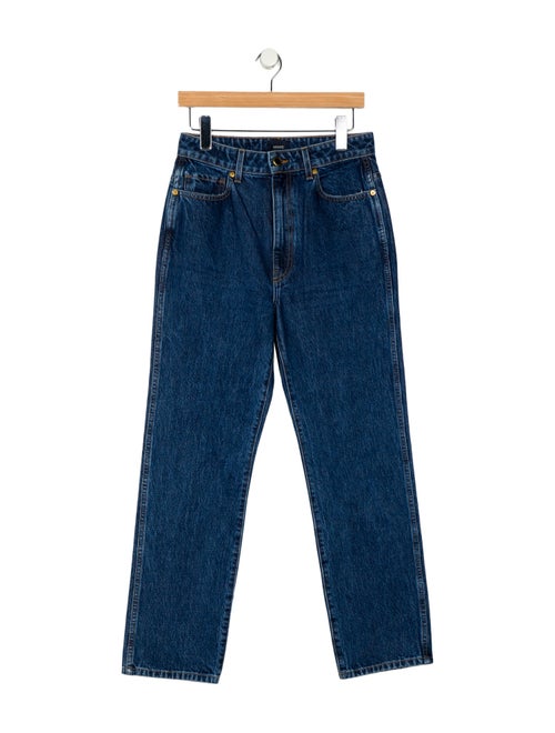 Khaite High-Rise Straight Leg Jeans