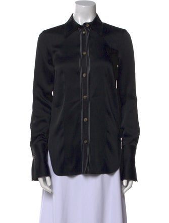 Khaite Long Sleeve Button-Up Top