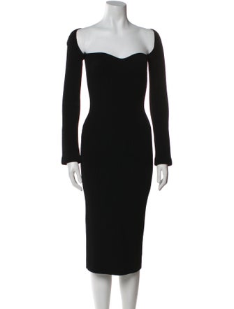 Khaite Square Neckline Midi Length Dress