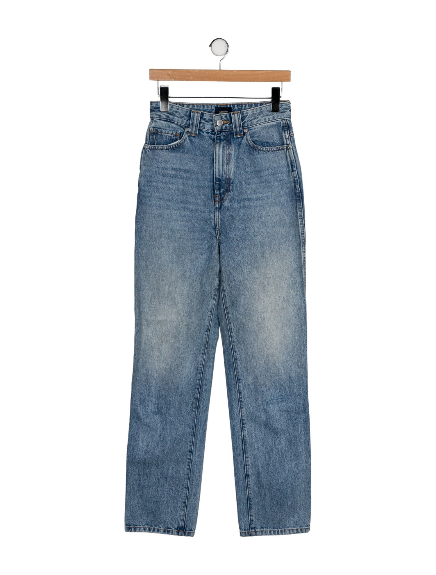 Khaite High-Rise Straight Leg Jeans
