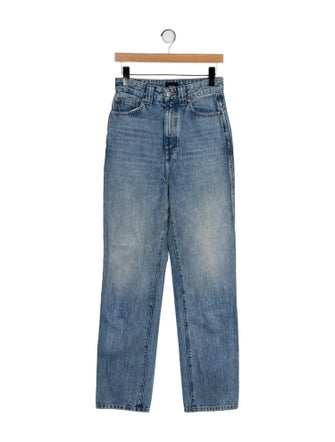 Khaite High-Rise Straight Leg Jeans