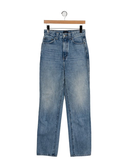 Khaite High-Rise Straight Leg Jeans