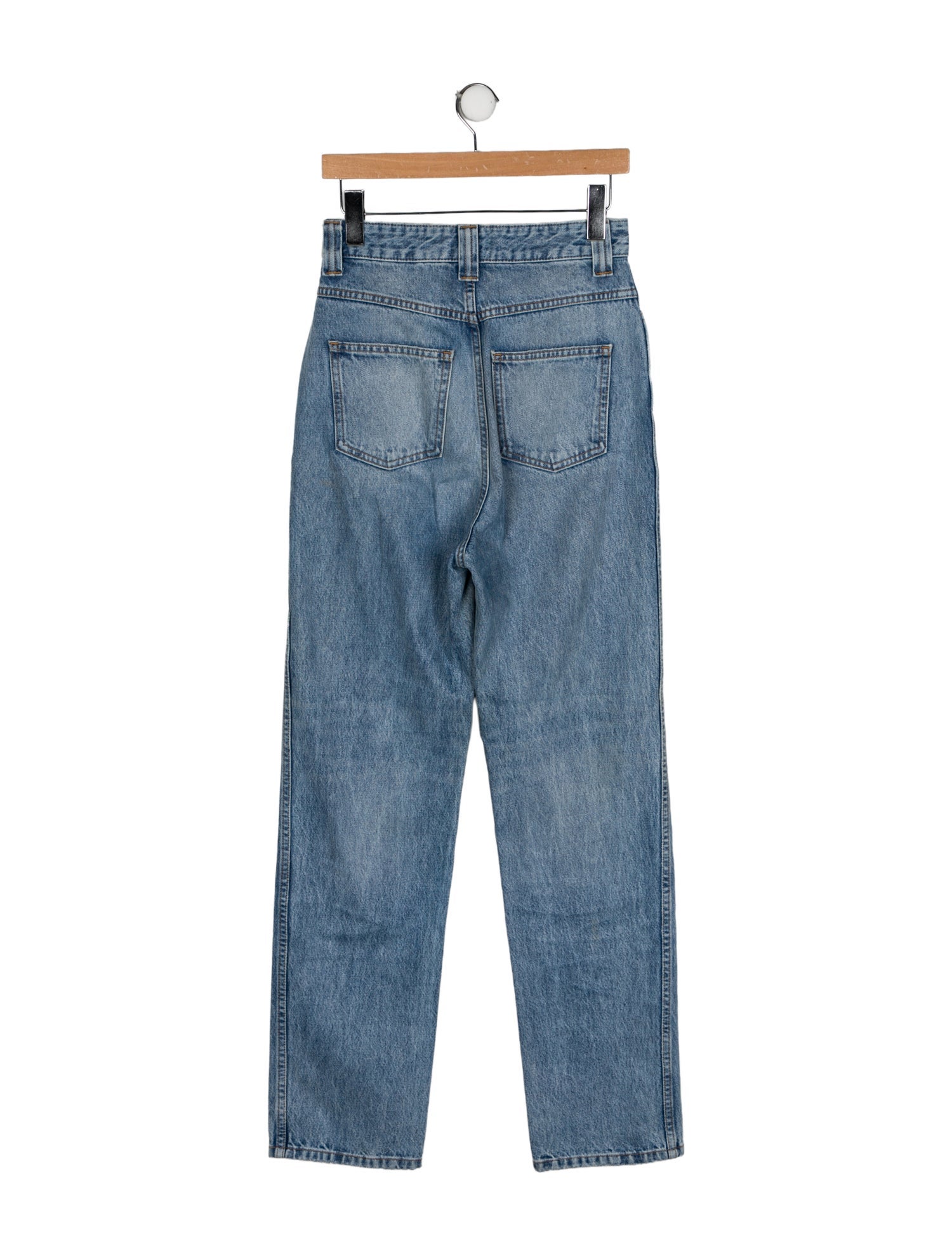 Khaite High-Rise Straight Leg Jeans
