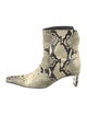 Khaite Embossed Leather Animal Print Boots