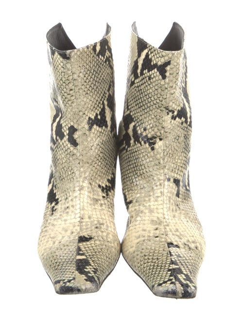 Khaite Embossed Leather Animal Print Boots