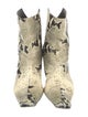 Khaite Embossed Leather Animal Print Boots