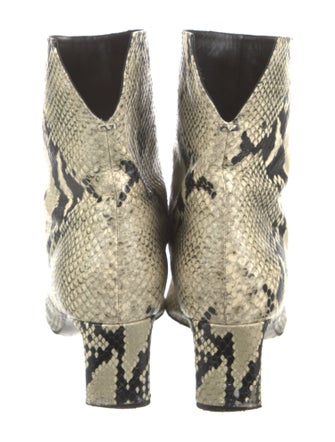 Khaite Embossed Leather Animal Print Boots