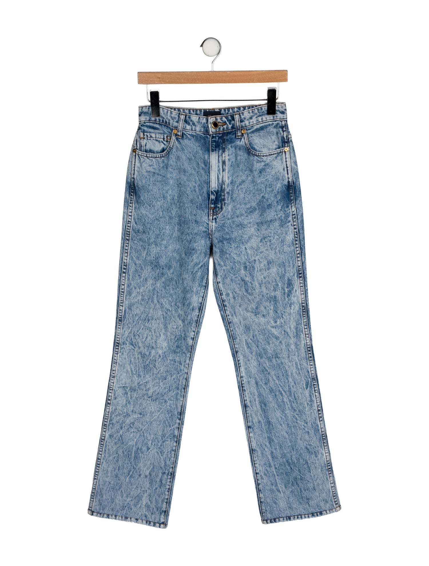 Khaite High-Rise Straight Leg Jeans