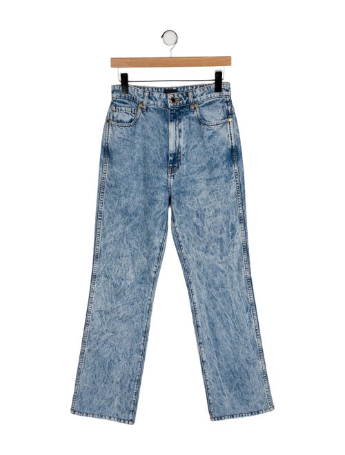 Khaite High-Rise Straight Leg Jeans