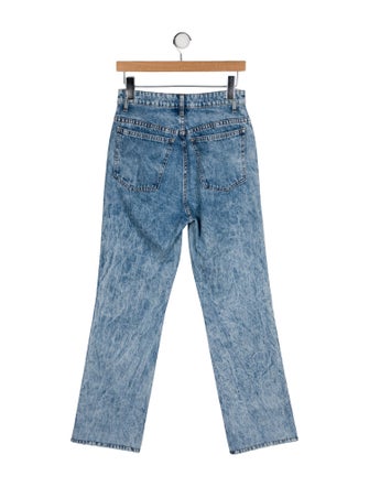 Khaite High-Rise Straight Leg Jeans