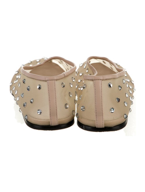 Khaite Mesh Crystal Embellishments Ballet Flats