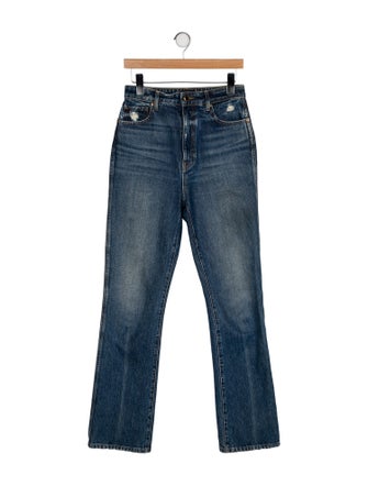 Khaite High-Rise Straight Leg Jeans
