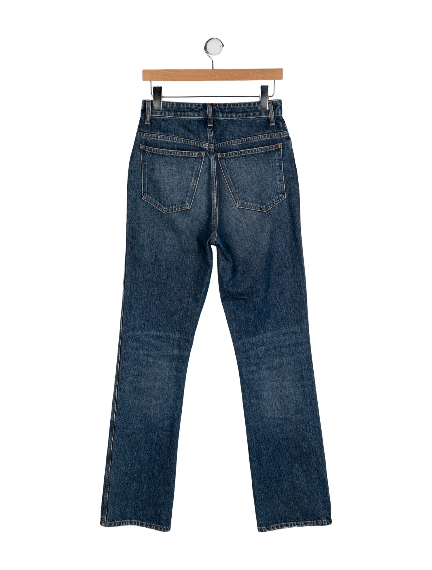 Khaite High-Rise Straight Leg Jeans