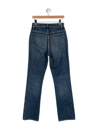 Khaite High-Rise Straight Leg Jeans