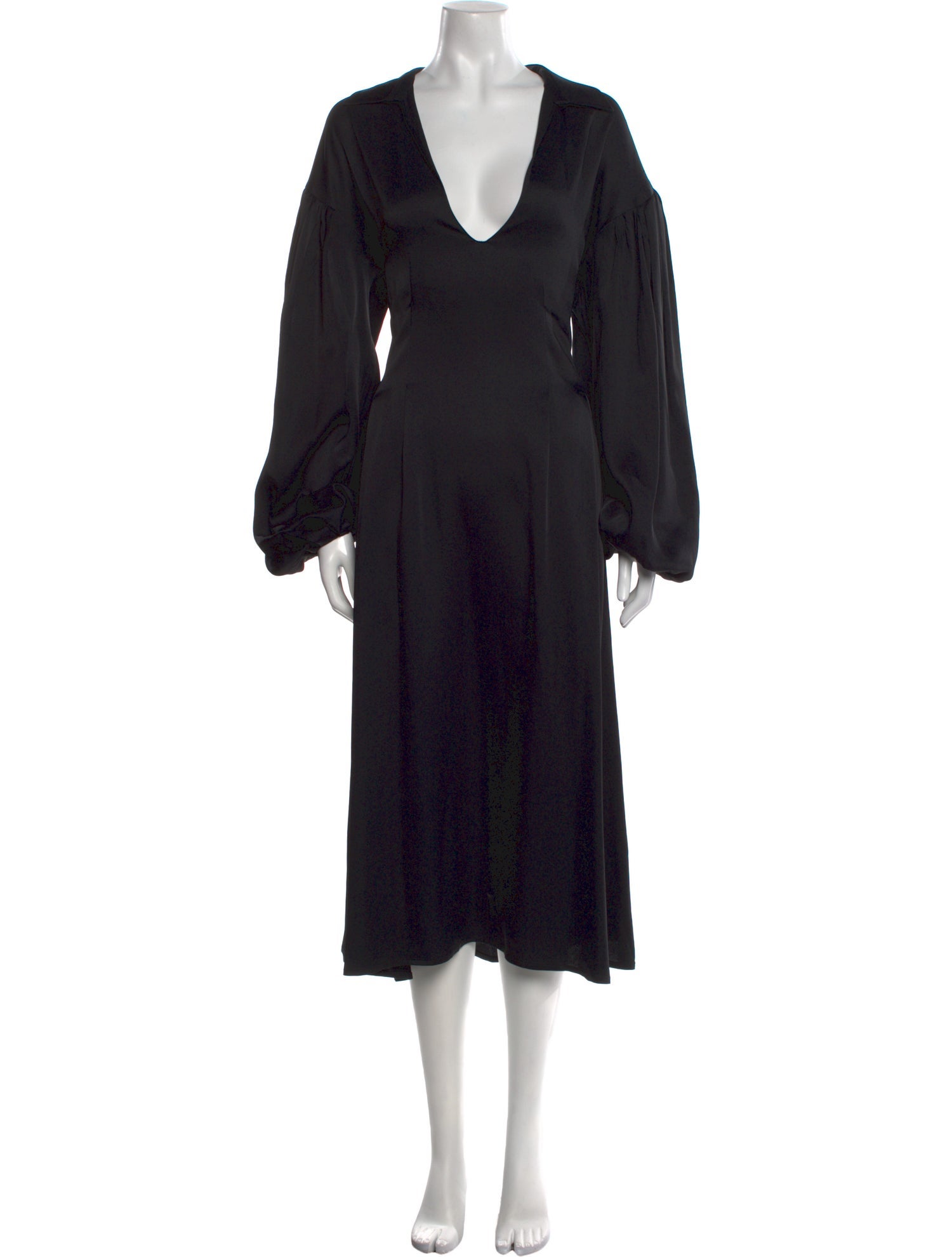 Khaite V-Neck Midi Length Dress