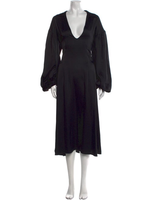 Khaite V-Neck Midi Length Dress