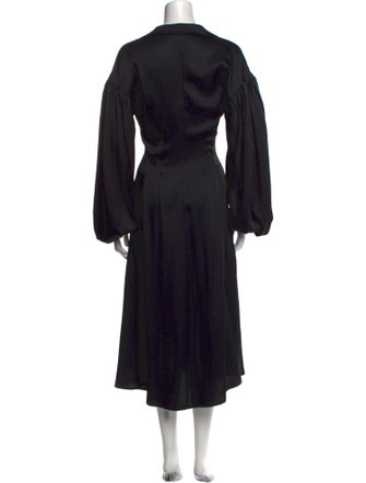 Khaite V-Neck Midi Length Dress