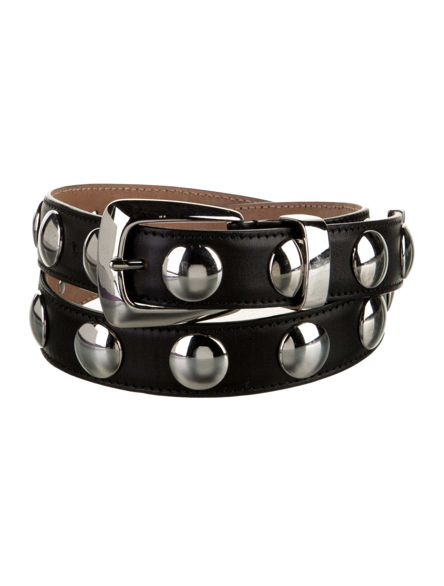 Khaite Leather Studded Accents Belt